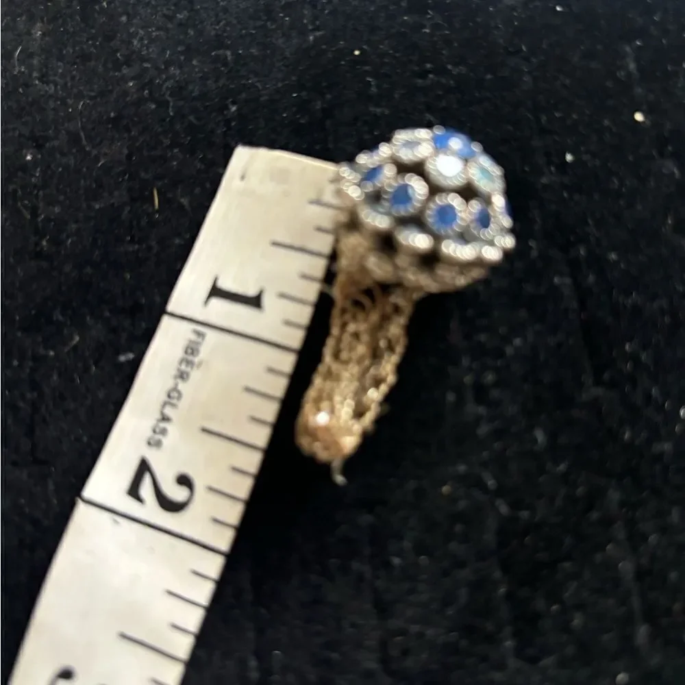Cocktail Ring Jewelry accessory pearl beaded accessory rare bling silver blue